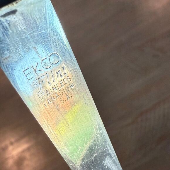 Vintage Ekco Flint Stainless Steel Carving Fork 2 Prong 12" Meat Utensil - Picture 6 of 6